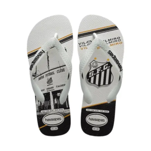 Chinelo Havaianas Top Times Santos Alvinegro Praiano Original
