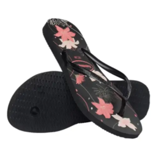 Chinelo Havaianas Slim Organic Flores Feminino