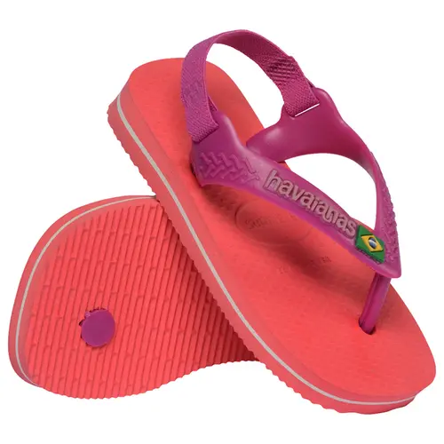 Chinelo Havaianas New Baby Brasil Logo Com Elastico
