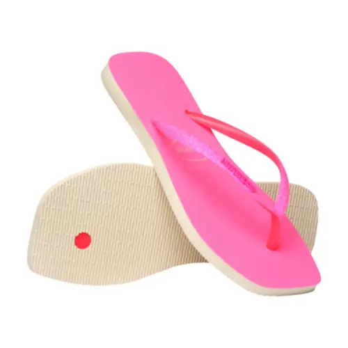 Chinelo Havaianas Slim Square Glitter Neon