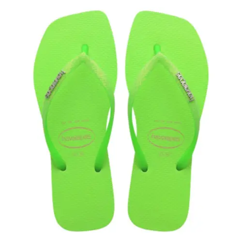 Chinelo Havaianas Slim Square Glitter Neon