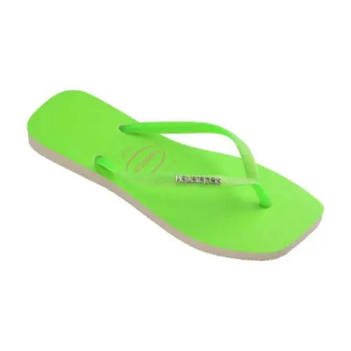 Chinelo Havaianas Slim Square Glitter Neon
