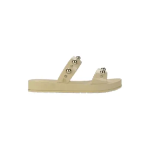 Sandalia Zaxy Rise Slide Feminino Com Pins Metalicos