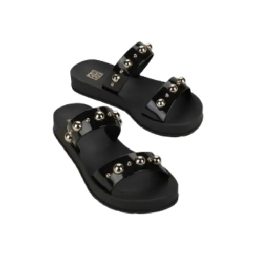 Sandalia Zaxy Rise Slide Feminino Com Pins Metalicos