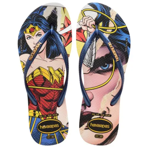 SANDALIA HAVAIANAS SLIM WONDER WOMAN MULHER MARAVILHA 24.25