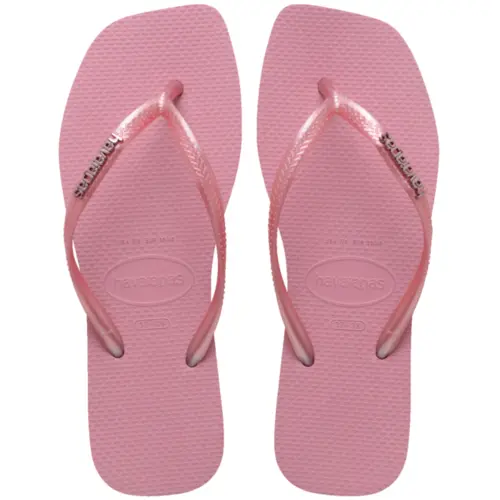 SANDALIA HAVAIANAS SLIM SQUARE LOGO METALLIC 25.26