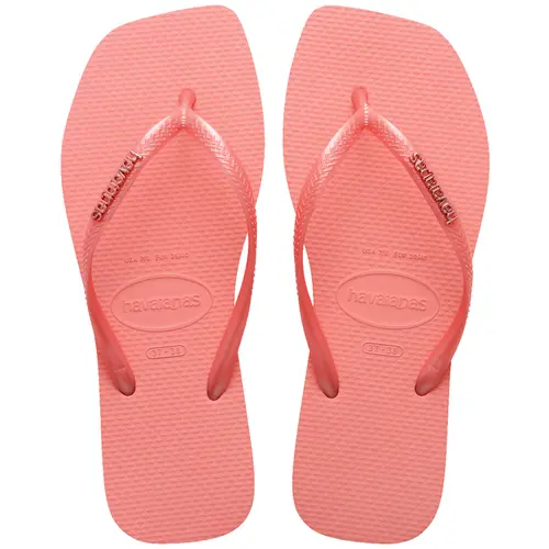SANDALIA HAVAIANAS SLIM SQUARE LOGO METALLIC 25.26