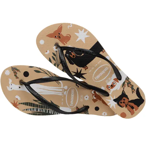 Chinelo Feminino Havaianas Slim Pets Cachorrinhos e Gatinhos