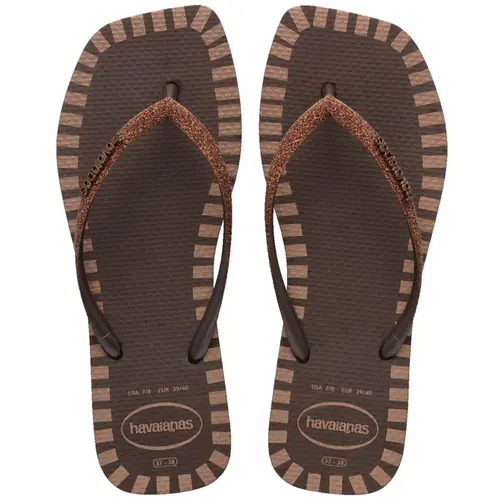 Chinelo Havaianas Slim Square Glitter Contour