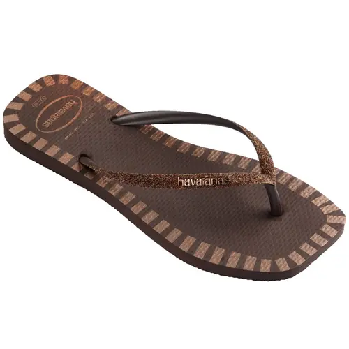 Chinelo Havaianas Slim Square Glitter Contour
