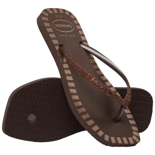 Chinelo Havaianas Slim Square Glitter Contour