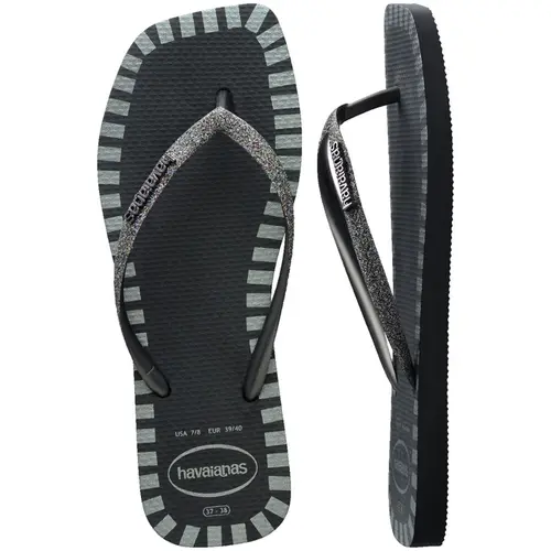 Chinelo Havaianas Slim Square Glitter Contour