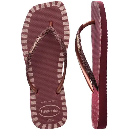 Chinelo Havaianas Slim Square Glitter Contour