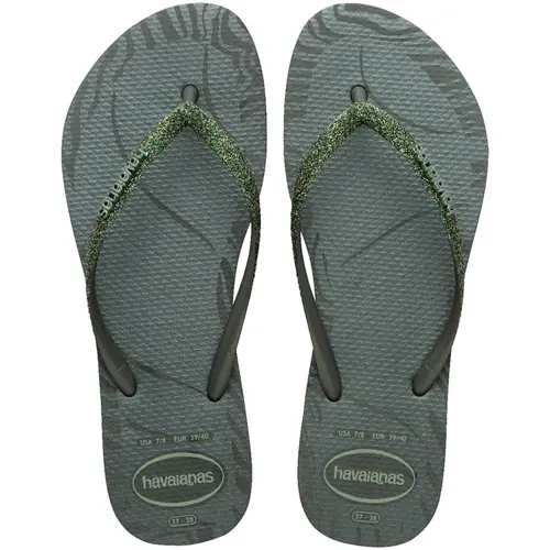 Chinelo Feminino Havaianas Slim Glitter Edge Original e Confortavel