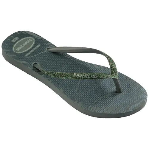 Chinelo Feminino Havaianas Slim Glitter Edge Original e Confortavel