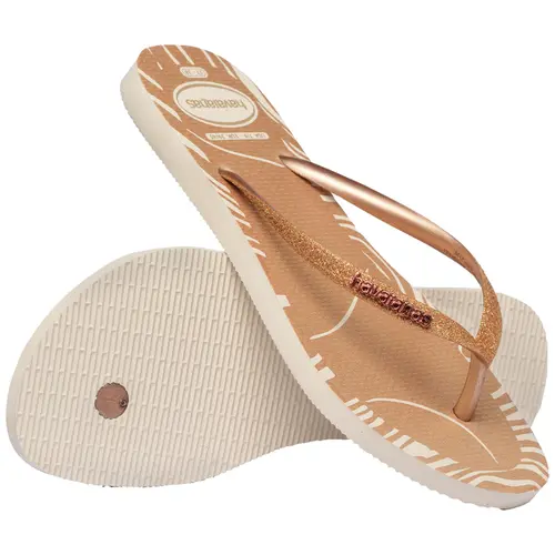 Chinelo Feminino Havaianas Slim Glitter Edge Original e Confortavel