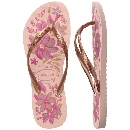 Chinelo Havaianas Slim Organic Floral Feminino