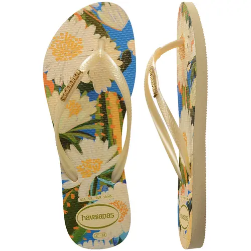 Chinelo Feminino Havaianas Slim Tropical Flores Original