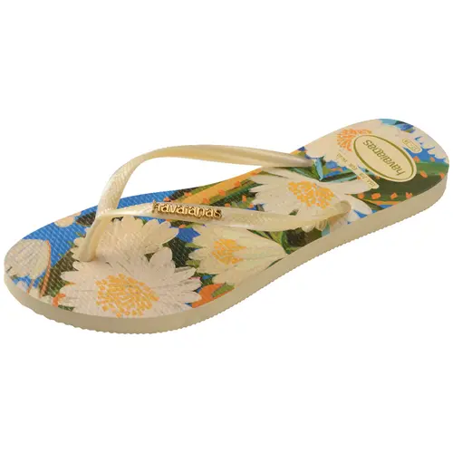 Chinelo Feminino Havaianas Slim Tropical Flores Original