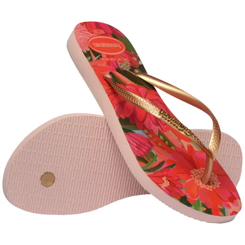 Chinelo Feminino Havaianas Slim Tropical Flores Original